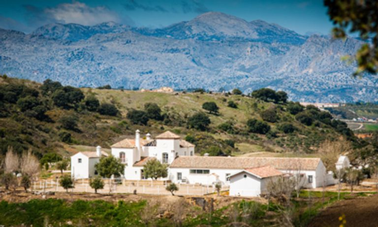 White villa in the hills of Andalucia Spain