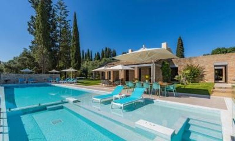 Large pool and villa