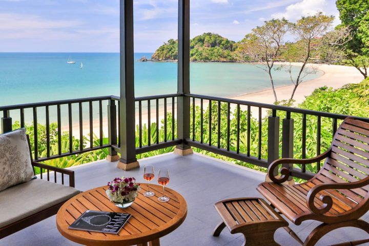 Bayfront deluxe balcony at the Pimalai in Krabi, Thailand