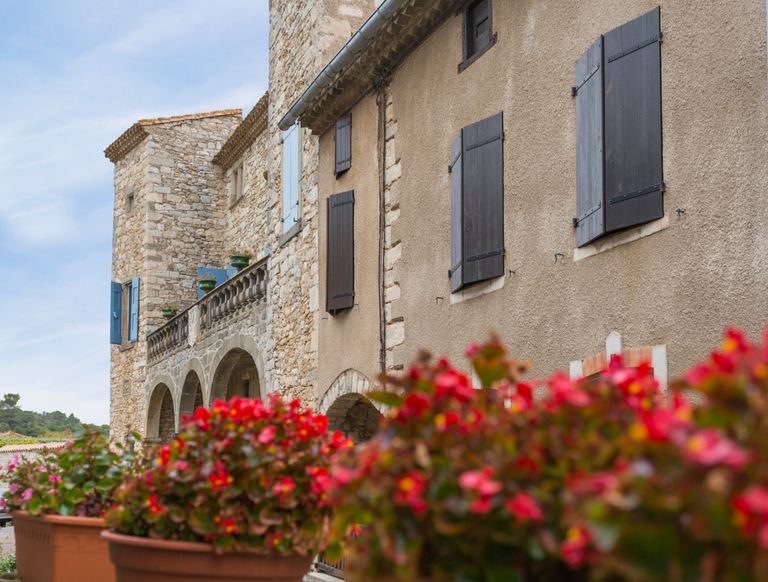 Side of french chateau