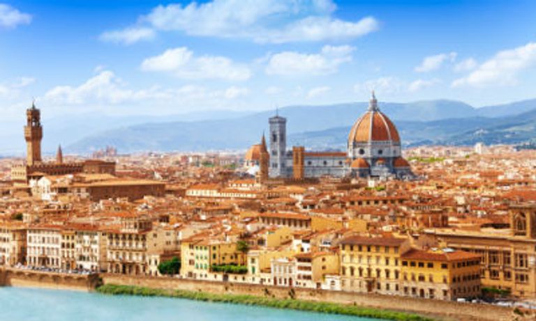 Panorama of Florence City and the Arno River