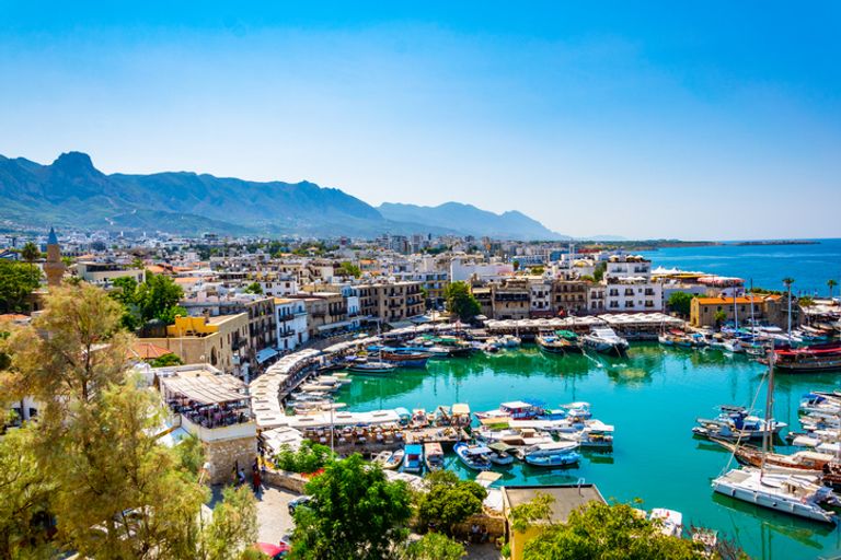 View Of A Port In Kyrenia/Girne During A Sunny Summer Day, Cyprus