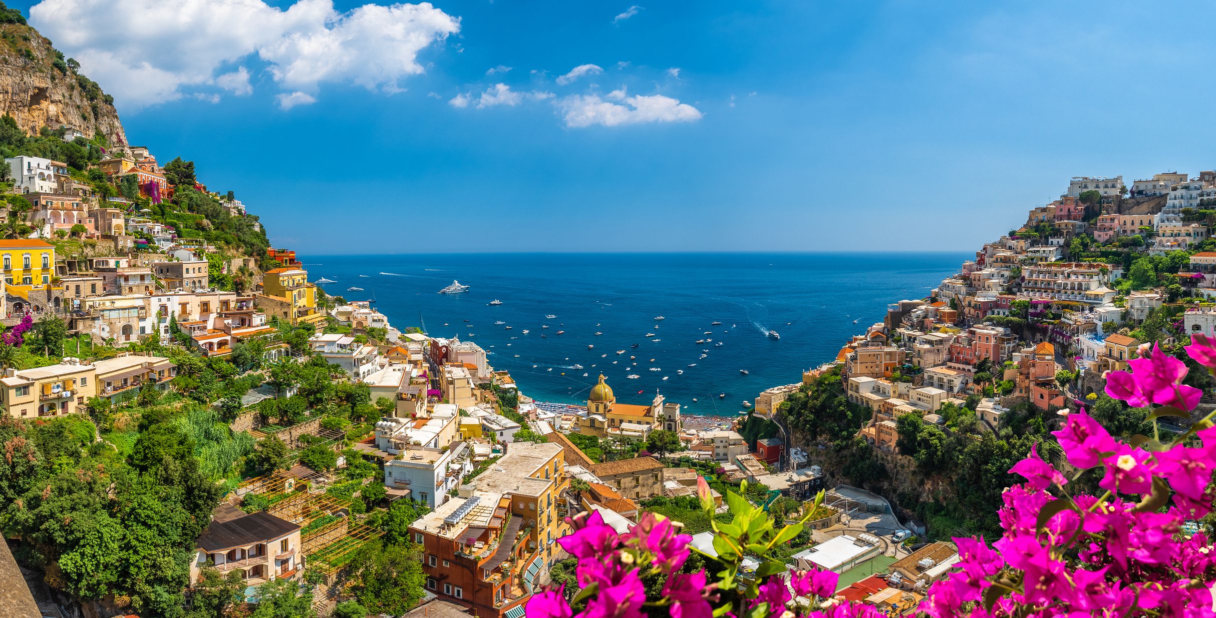 Panorama of Positano town, Amalfi coast, Italy