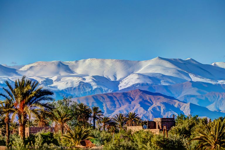 Views Of The Atlas Mountains From Skoura Morocco