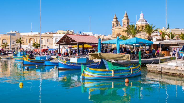 Fishing boats in Marsaxlokk harbour