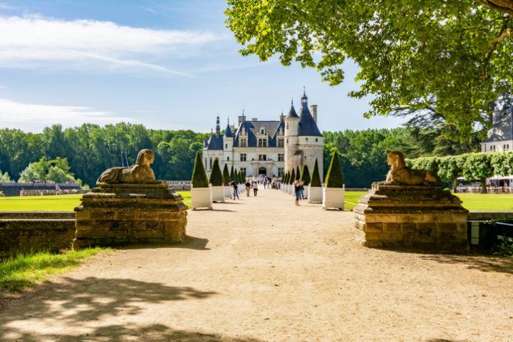 Chenonceau Castle (Chateau De Chenonceau) And Park In Loire Valley, France