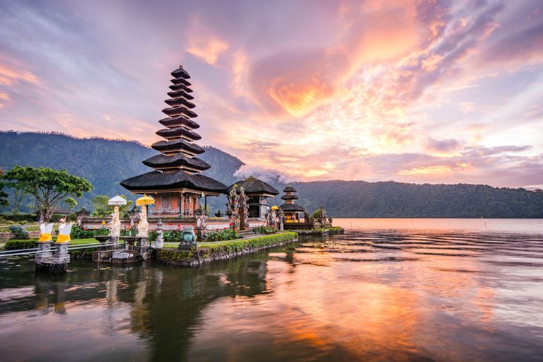 Ulun Danu Bratan Temple In Bali, Indonesia