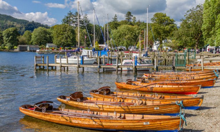 Wooden boats in Ambleside, the Lake District